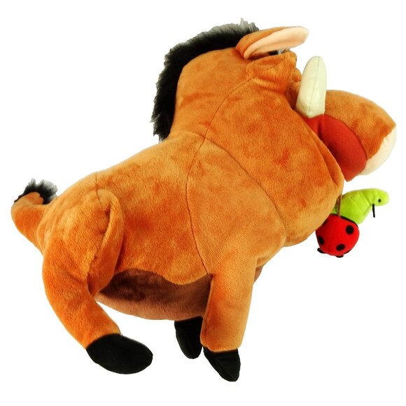 Disney Parks Pumbaa Plush Stuffed Animal with Bugs 14” Lion King Toy - Picture 3 of 12